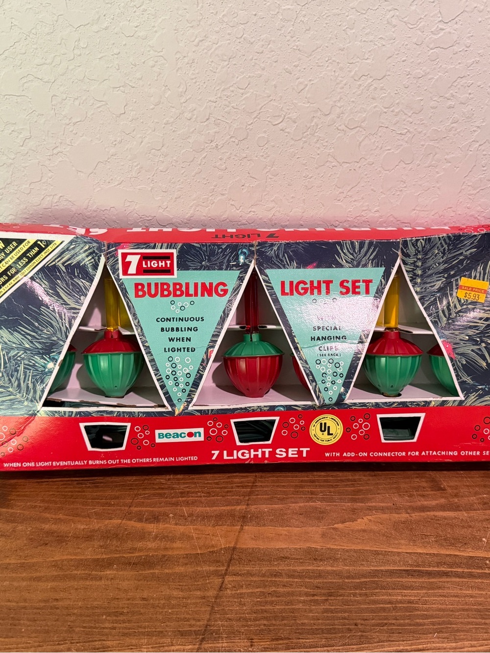 Christmas Beacon new in box 7 bubble lights vintage nostalgia